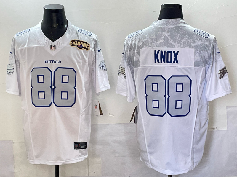 Men Buffalo Bills #88 Knox Nike White 2025 Rivalries Collection Limited NFL Jersey 002